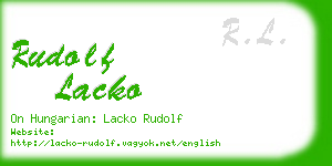 rudolf lacko business card